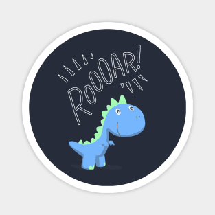 Blue Baby T-Rex Dino Magnet